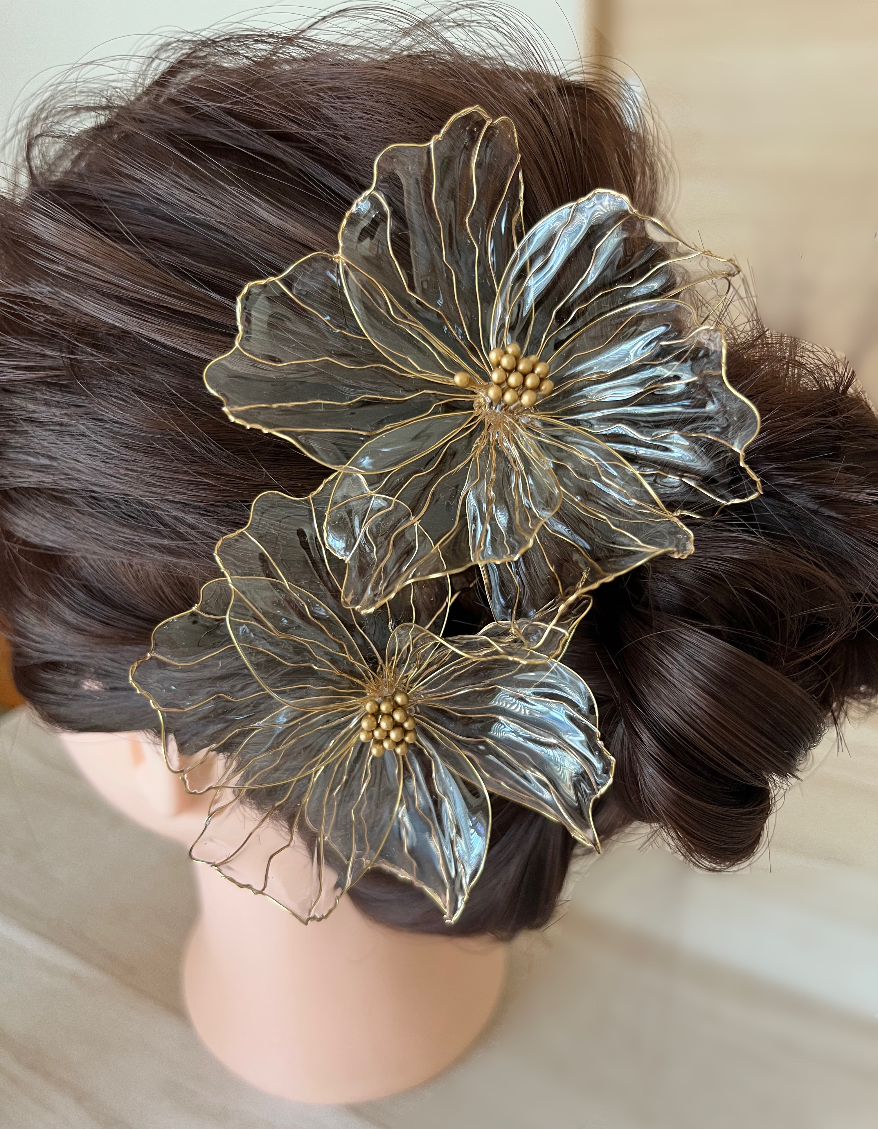 アメリカンフラワーのヘッドドレス【3本セット】 アメリカンフラワーのヘッドドレス【3本セット】