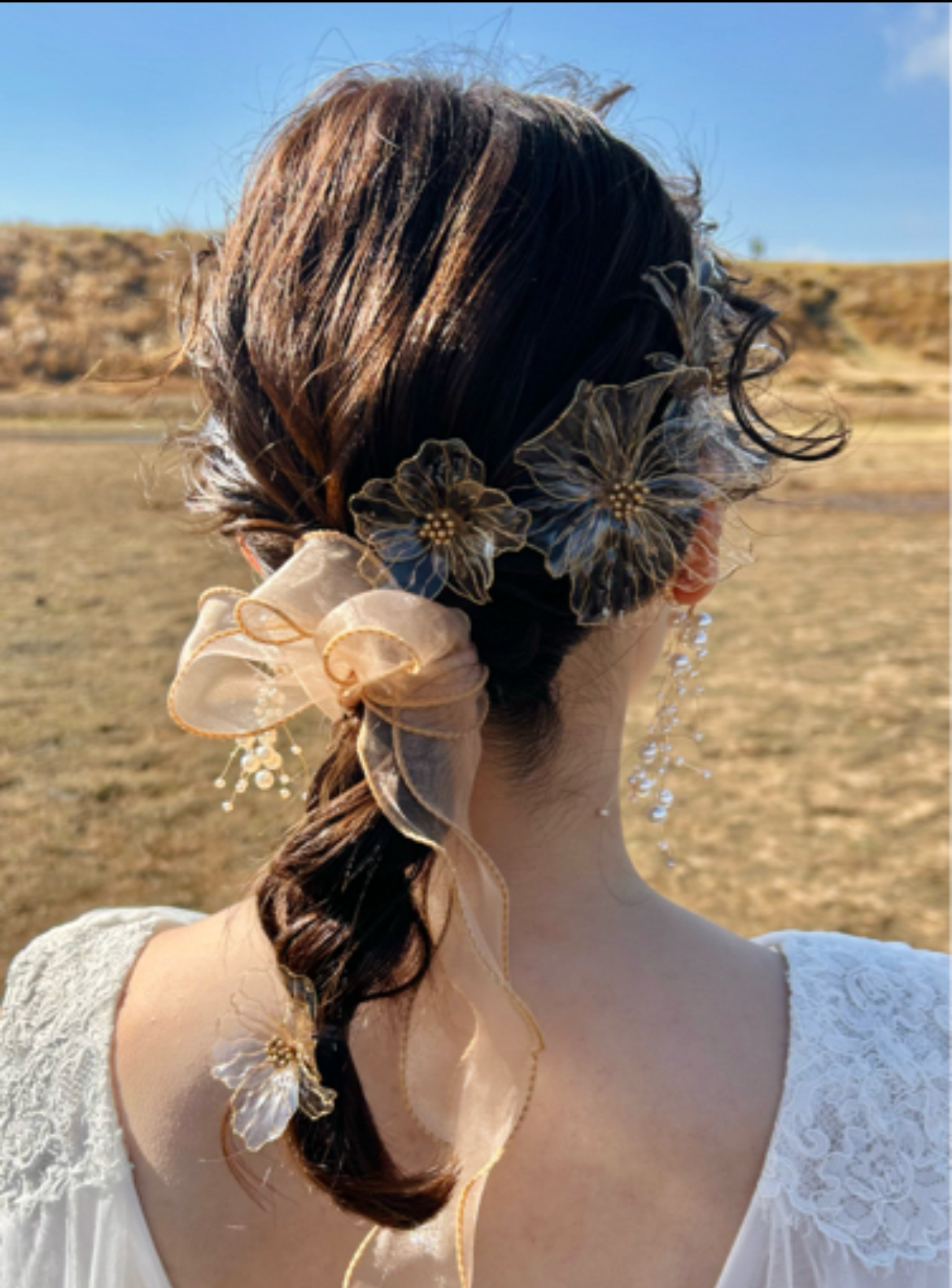 アメリカンフラワーのヘッドドレス【3本セット】