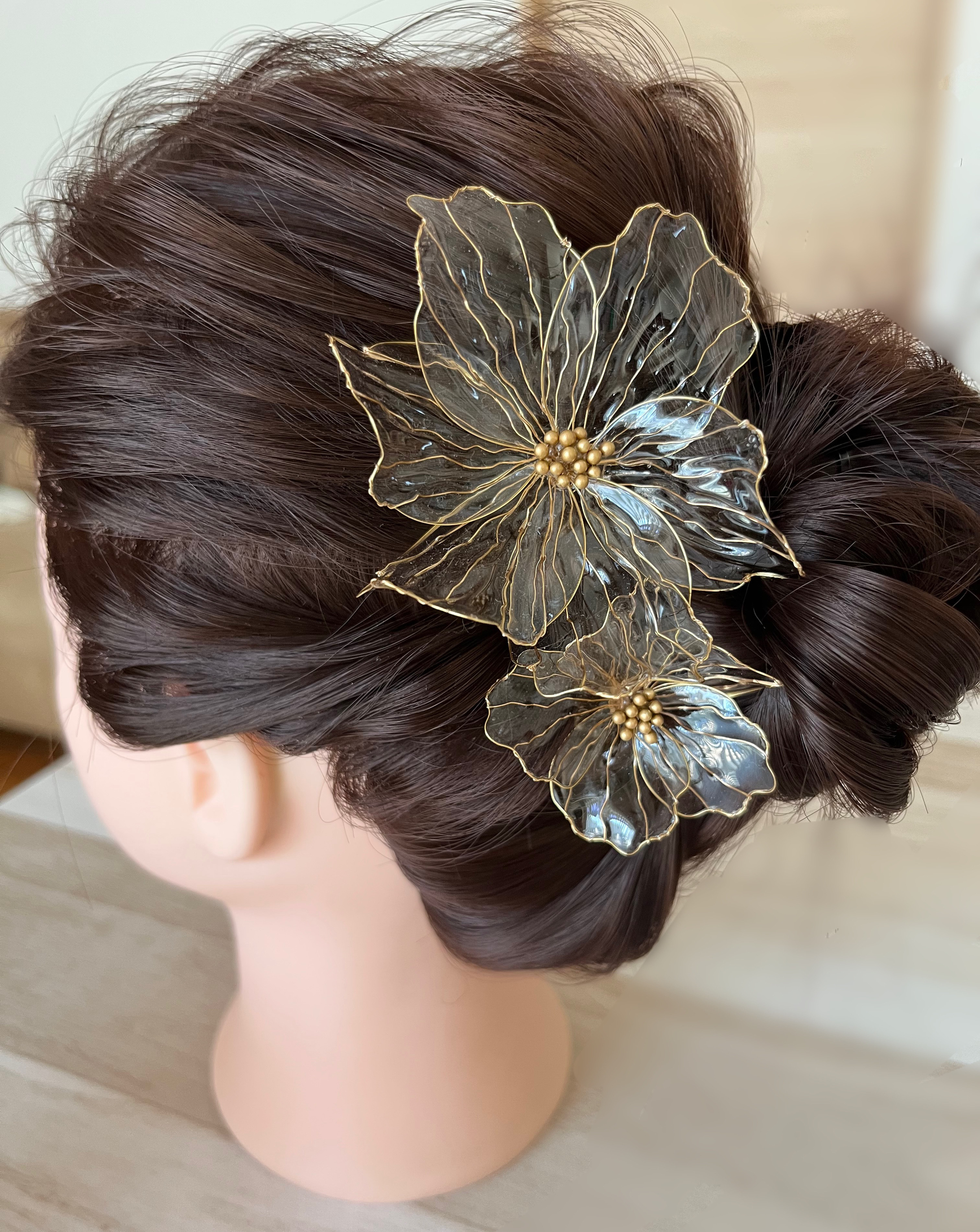 アメリカンフラワーのヘッドドレス【3本セット】 アメリカンフラワーのヘッドドレス【3本セット】