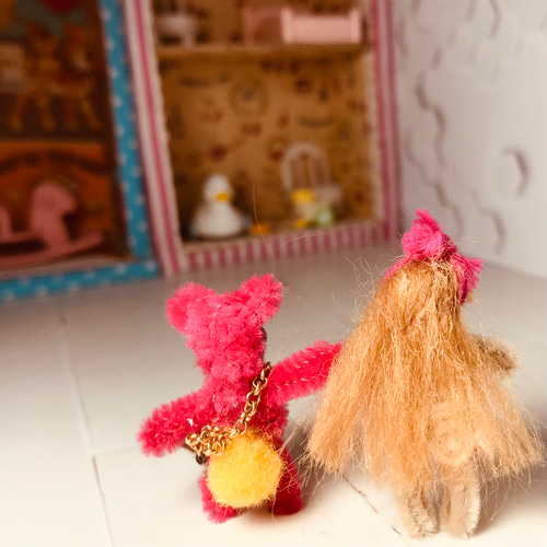 キュート♡なミニサイズの女の子とベア＊モールアート