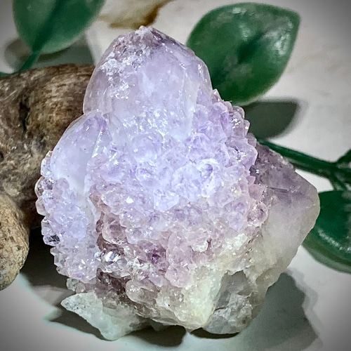 【返品不可】 精霊を呼ぶ石✨ サボテン水晶 カクタスアメジスト レインボー 置物