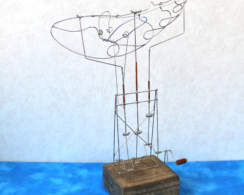 くじら Wire Automata 泳ぐ針金のクジラさん 立体・オブジェ tetsuok