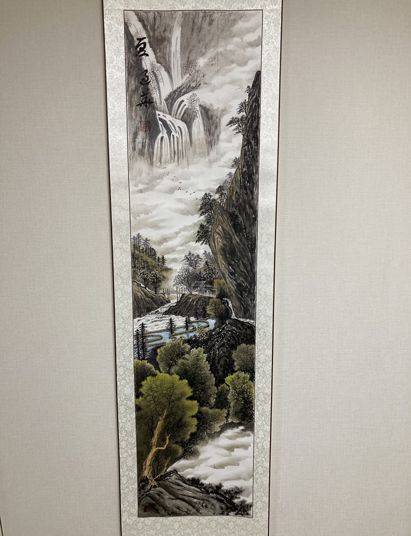 掛軸 水墨画 風景画 山水