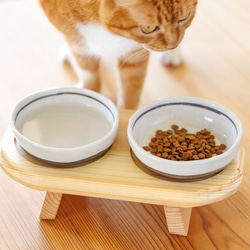 猫用食器台（テーブルのみ） 【食器テーブル・ペット用・餌台・木製