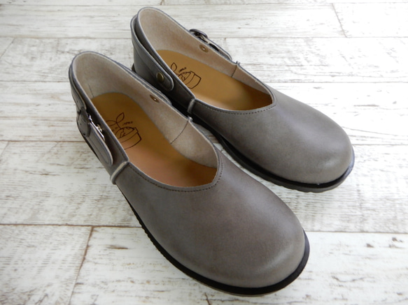 大人のナチュラルな装いに・すっと履ける・2wayベルト・ゆったり軽やか♪フラットシューズ№700 7枚目の画像