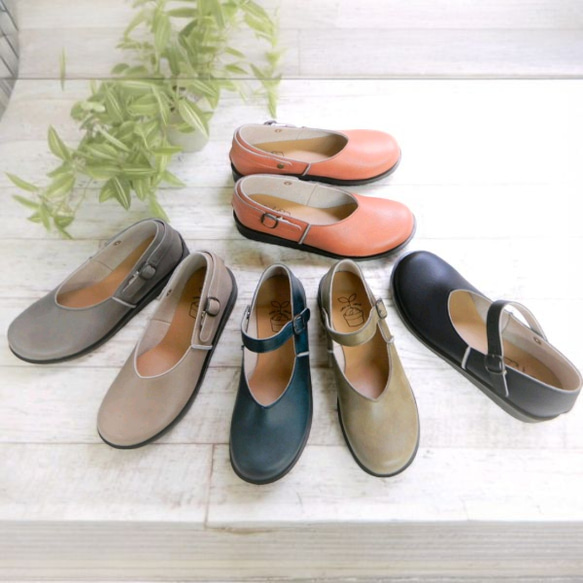 大人のナチュラルな装いに・すっと履ける・2wayベルト・ゆったり軽やか♪フラットシューズ№700 1枚目の画像