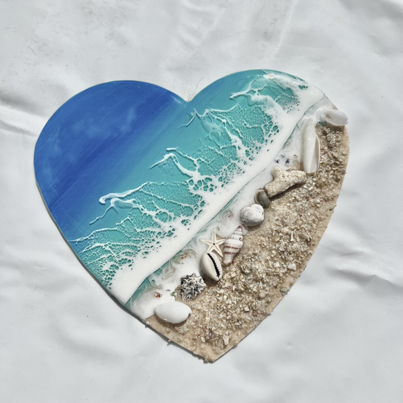 海亀横53㎝原画絵画海宮古島沖縄レジンアート可能幸運お城