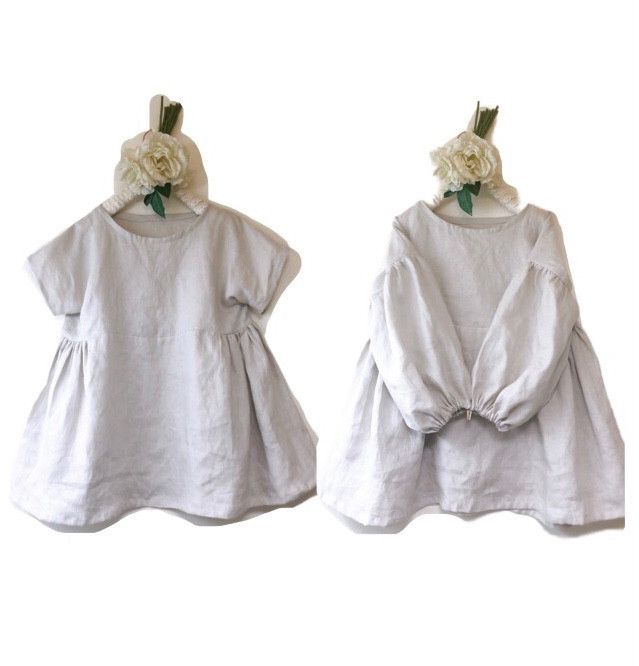 新作❤️ リネン100%  サイドギャザー チュニック❤️オプションにてお袖をカスタマイズできます。