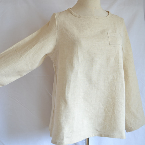 ヘンプ100% 日本製 長袖Tシャツ レディース オーガニック 天然素材 無染色無漂白 HEMP 無地 秋