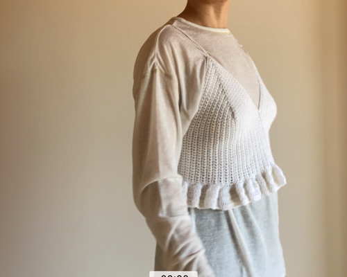 手編み　ビスチェ　フリンジ　オフホワイト 楽天市場】【即日出荷】anuke アンヌーク Fringe Knit Bustier