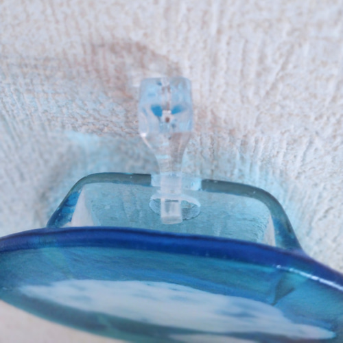 ガラス　手造り花器　水色 しずくの花器＜スカイ＞≪吹きガラス工房 琥珀≫