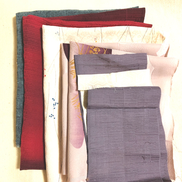着物絹ハギレセット 3枚目の画像