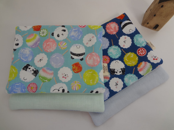 大きめ*パンダ*やわらかガーゼハンカチ4枚セット*ハンドメイド 大きめ*パンダ*やわらかガーゼハンカチ4枚セット ハンカチ・手ぬぐい