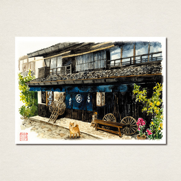 水彩画ポストカード10枚セット〈日本の風景〉 2枚目の画像