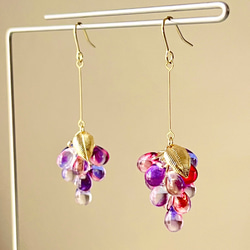 ピアス 14kgf 天然石 オレンジカラージェード アクセサリー ピアス