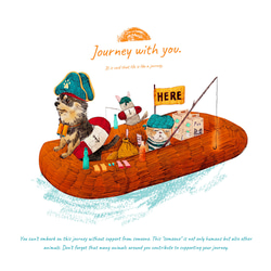Originalパスケース「Journey with you ボートの旅」 9枚目の画像