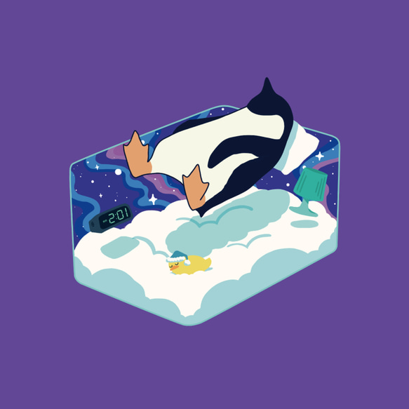 ペンギン【ステッカー】ペンギンフロート ZZZ 2枚目の画像