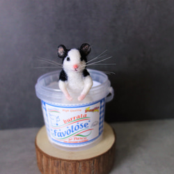 眠りヤマネ（ほぼ本物サイズ） やまね 野生動物 羊毛フェルト