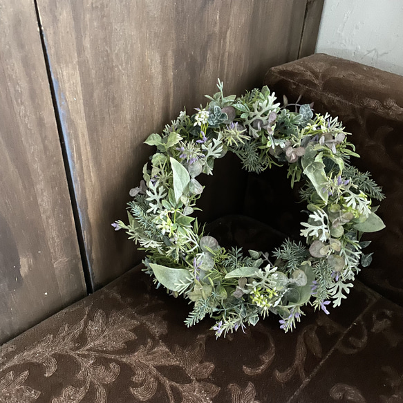 送料無料》みどりいっぱいウェルカムリース 癒しのグリーンリース