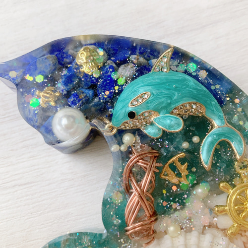 幸運引き寄せ♡オルゴナイト マリンな猫ちゃん♡ その他インテリア雑貨  