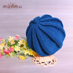 【選べる10色】手編みベレー帽 2枚目の画像