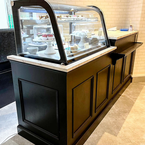 ケーキ屋さんショーケースレジカウンター（W2000ブラック