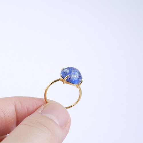 【ERI】宝石質ラピスラズリ×クリスタルのフリーサイズリング ERI】宝石質ラピスラズリ×クリスタルのフリーサイズリング ERI】宝石質