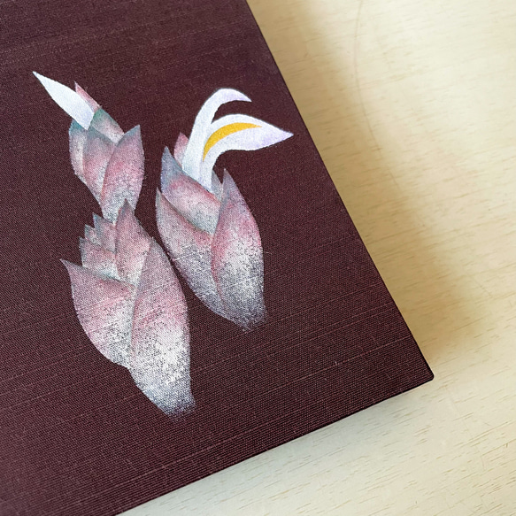 【大サイズ】手描き一点物　茗荷/御朱印帳 3枚目の画像