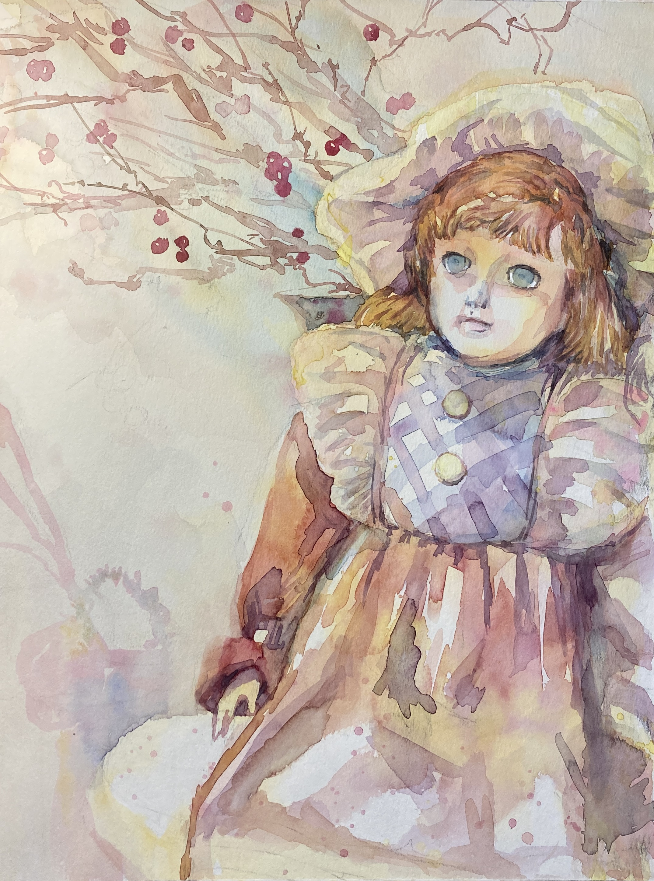 721＊小布施栗の小径　水彩画　原画　透明水彩画 721＊小布施栗の小径 水彩画 原画 透明水彩画 - メルカリ