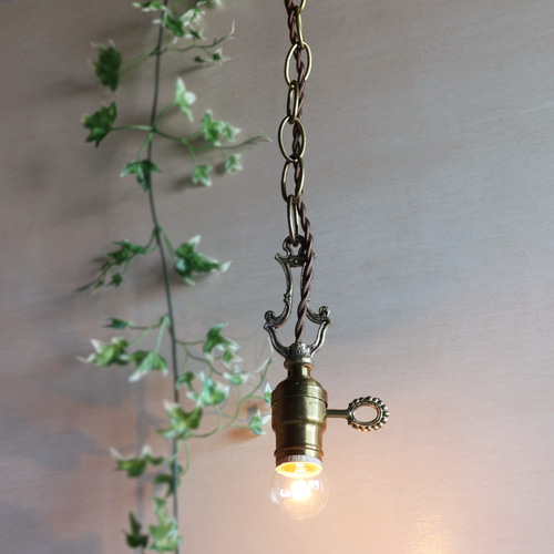 USAアンティークヴィクトリアンリングソケットペンダントライトC｜真鍮