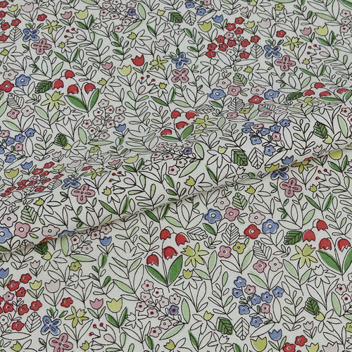 New▷ 入園 グッズ 体操服袋 お着替え袋 持ち手付 巾着袋 L 35×30 小花