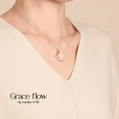 ラスト1点クンツァイト運気アップネックレス クンツァイト 原石 鉱物 ペンダントトップ ワイヤーラッピング