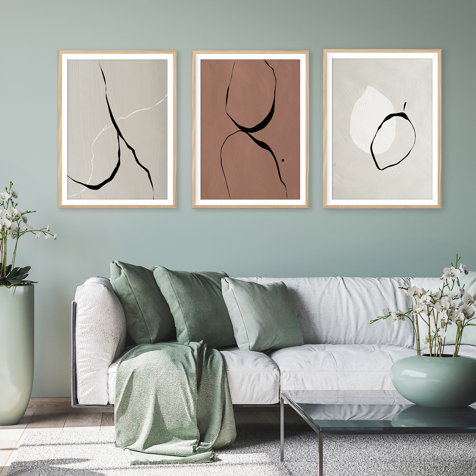 【3点セット】ウッド ジャパンディ ホテルライク アートフレーム 北欧