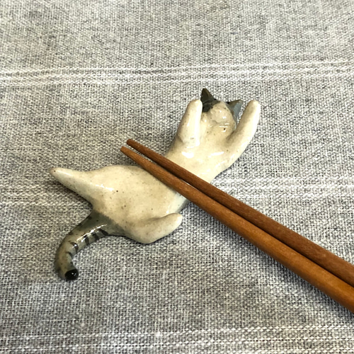猫の箸置き三態（キジ白/nobi,goro,hako） 猫グッズ 猫雑貨 キジ