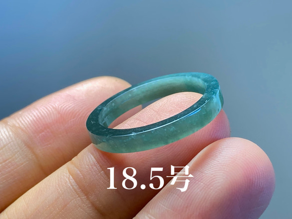 L23-91 氷糯種 青色 18.5号 天然 グアテマラ産 A貨 本翡翠