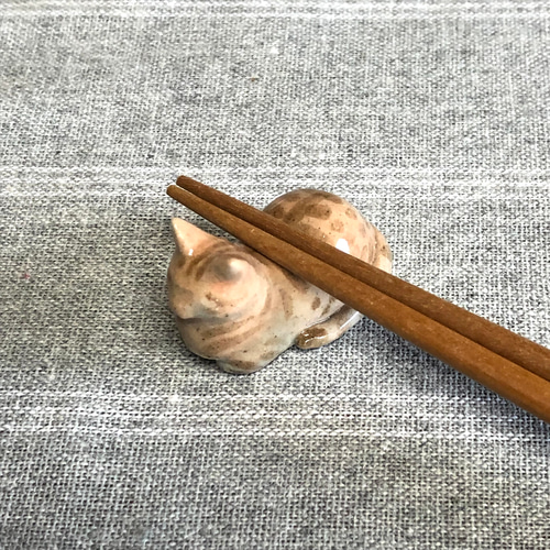 猫の箸置き三態（茶トラ/nobi,goro,hako） 猫グッズ 猫雑貨 茶