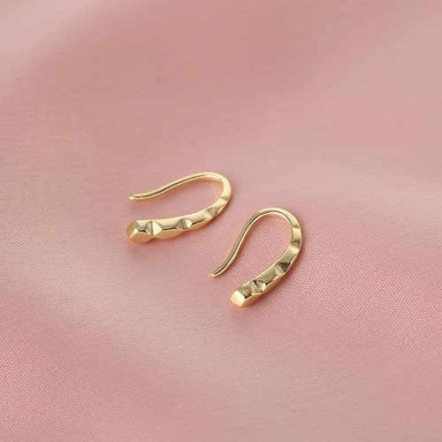 TEN.シルバー925 2wayフックピアス 流線型が新鮮。ハーフフック ピアス シルバー925 | 金属アレルギー対応