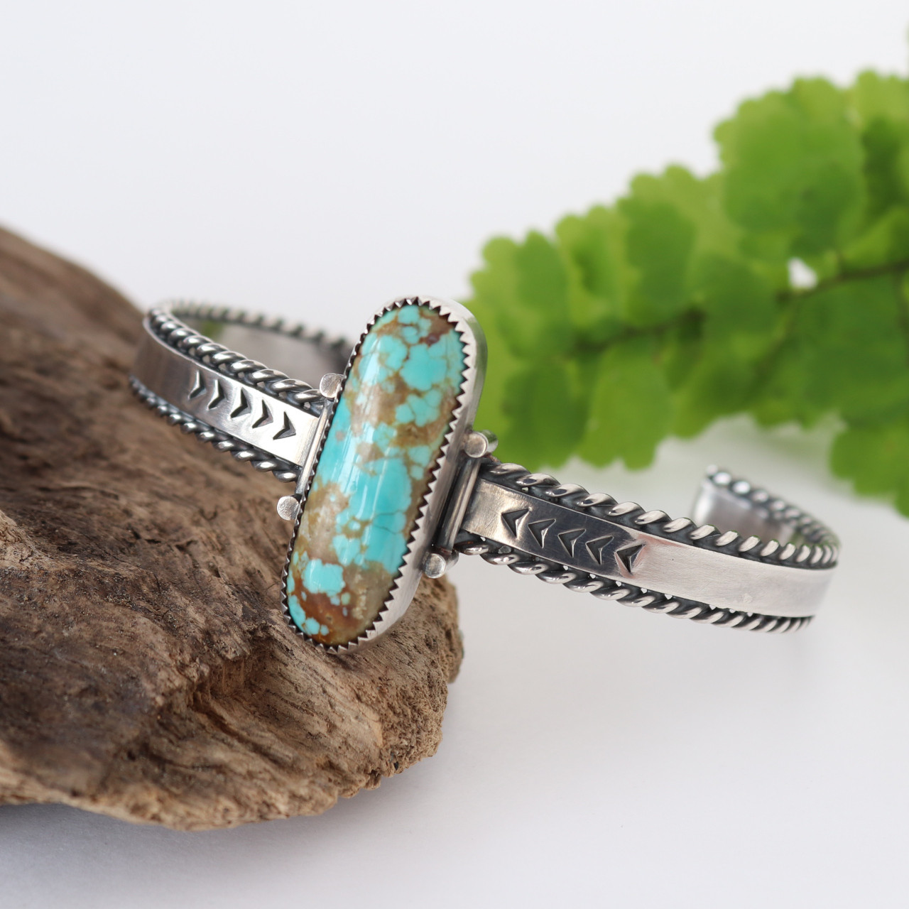 ターコイズ シルバー925 バングル ナバホスタイル ■送料無料■