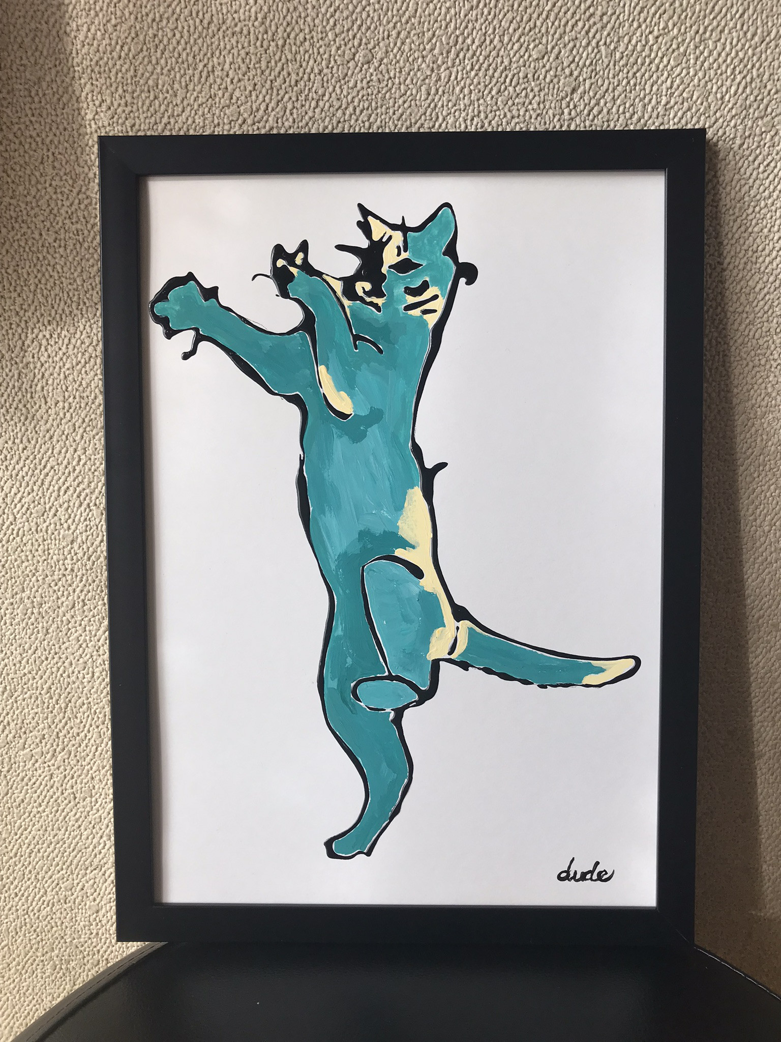 絵画。原画☆キャンバスF10【猫たちの豊かなシャンパンケーキ