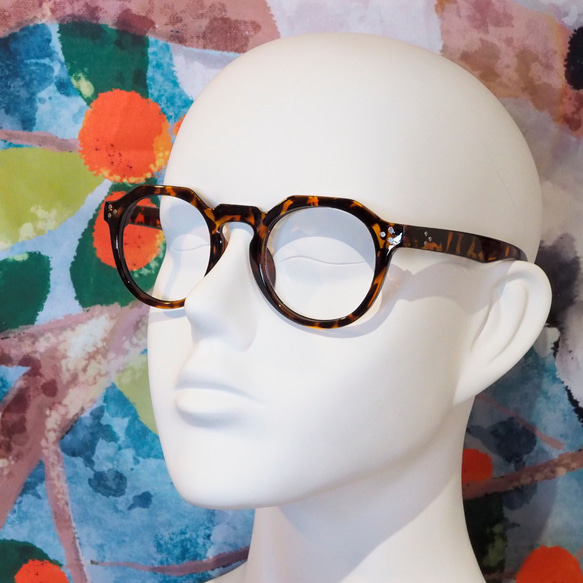 ボストン型ブラウンデミ｜老眼鏡、だてメガネ、近視用・乱視用、サングラスとして作成OK 2枚目の画像