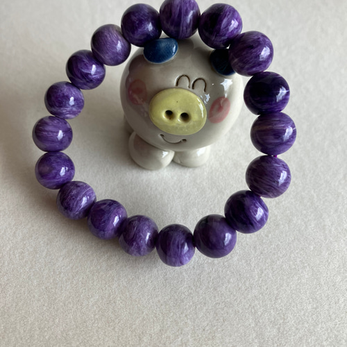 チャロアイトブレスレット Charoite AAA 11mm 優雅な紫