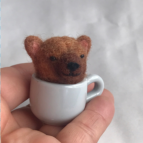ヤブイヌ in cup 小 羊毛フェルト needle works monchi 通販