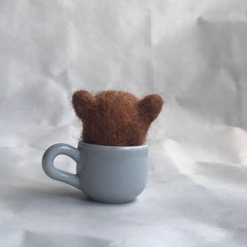 ヤブイヌ in cup 小 羊毛フェルト needle works monchi 通販