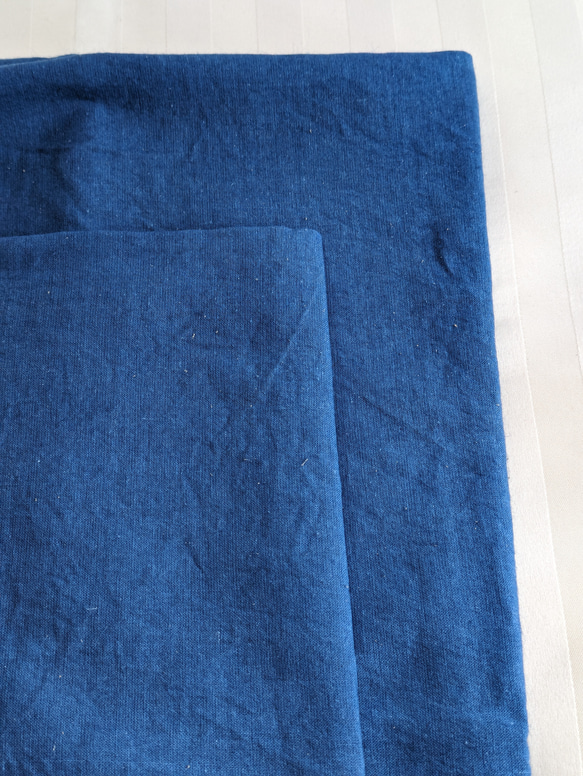 藍染め　綿麻　（　麻48%  木綿52％　） 2枚目の画像