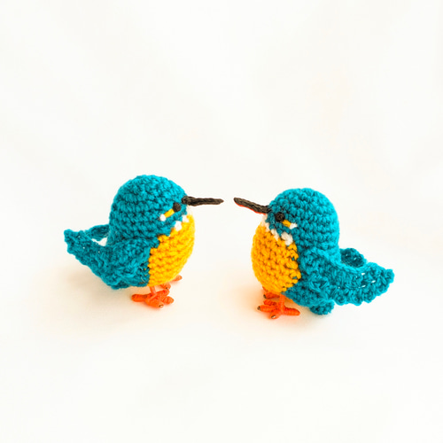 受注制作】カワセミのあみぐるみ（プチリニューアル） あみぐるみ