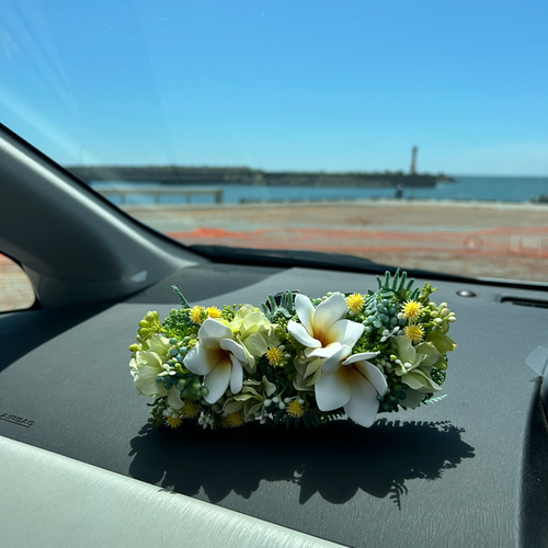 カタリーヌフラワー＊ 車内に飾って空気も爽やか No.02プルメリア