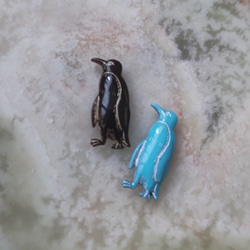 デットストック　ドイツ製アクリルビーズ　ペンギン　焦げ茶 7枚目の画像