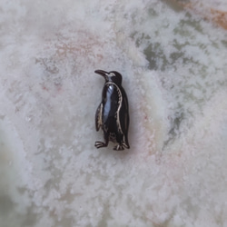デットストック　ドイツ製アクリルビーズ　ペンギン　焦げ茶 2枚目の画像