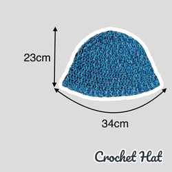144　クロシェハット　クラッシャーハット　バケットハット　帽子　男女兼用　カラフル 6枚目の画像