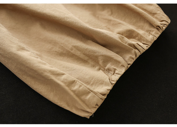 ワイドパンツ カジュアル 柔らかで動きやすい、安心の綿100％！カジュアルコーデの定番！ きれいめ  ロングパンツ 4枚目の画像